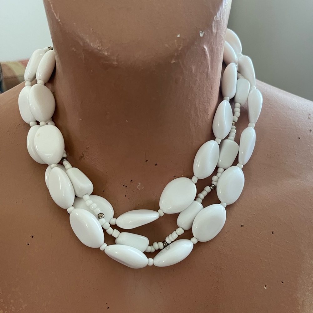 White Bead Necklace